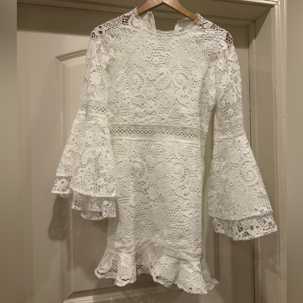 Chalk Gazelle White lace dress